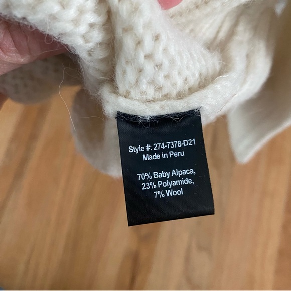 Jenni Kayne Alpaca Cocoon Crewneck Ivory Sweater Size Medium - Picture 6 of 7
